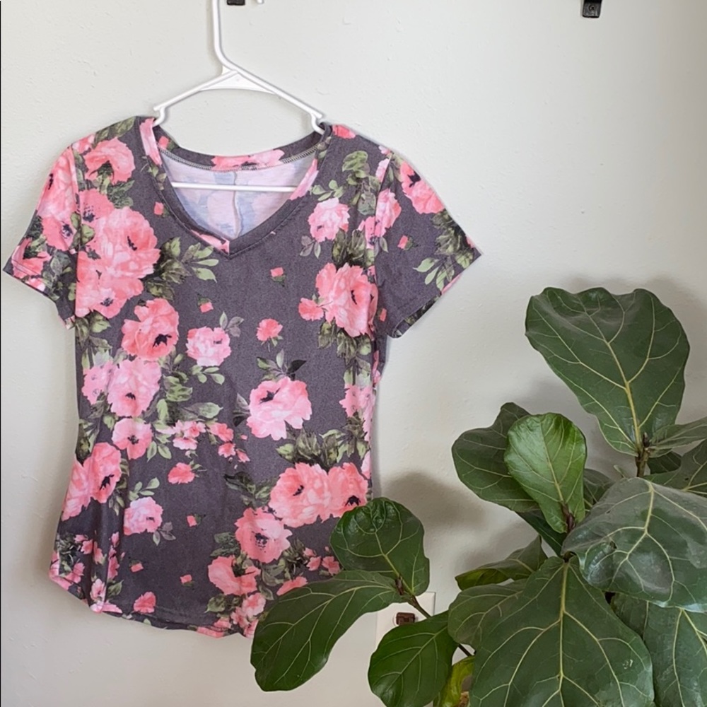 Pink floral top